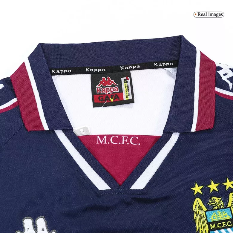 Camiseta Retro 1997/98 Manchester City Segunda Equipación Visitante Hombre - Versión Hincha - camisetasfutbol