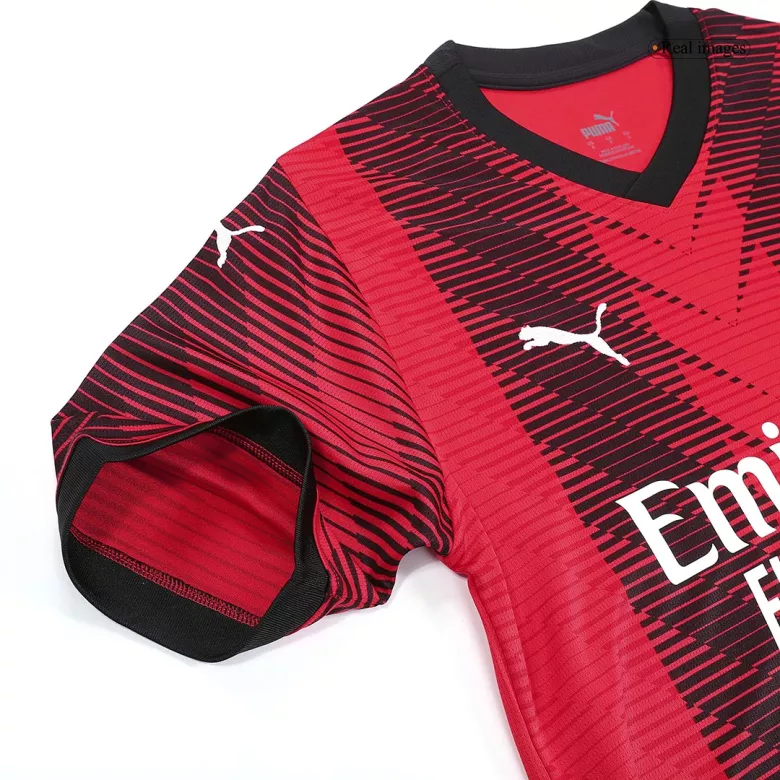 Camiseta deportiva A.C. Milan réplica local para hombre, black