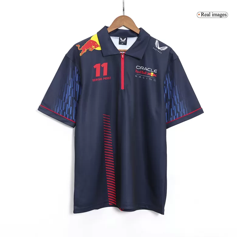 Camiseta Tipo Polo de Oracle Red Bull F1 Racing Team Sergio Perez Polo 2023 - Black Hombre - camisetasfutbol