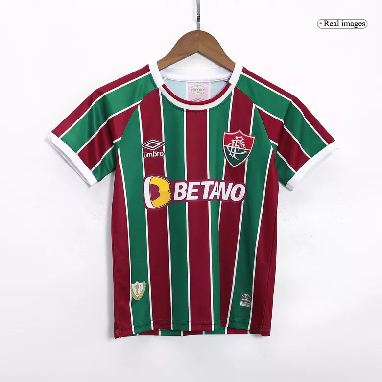 Miniconjunto Fluminense FC 2023/24 Segunda Equipación Visitante Niño (Camiseta + Pantalón Corto) - camisetasfutbol