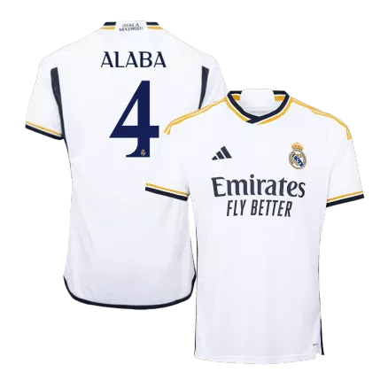 Camiseta ALABA #4 Real Madrid 2023/24 Primera Equipación Local Hombre - Versión Hincha - camisetasfutbol