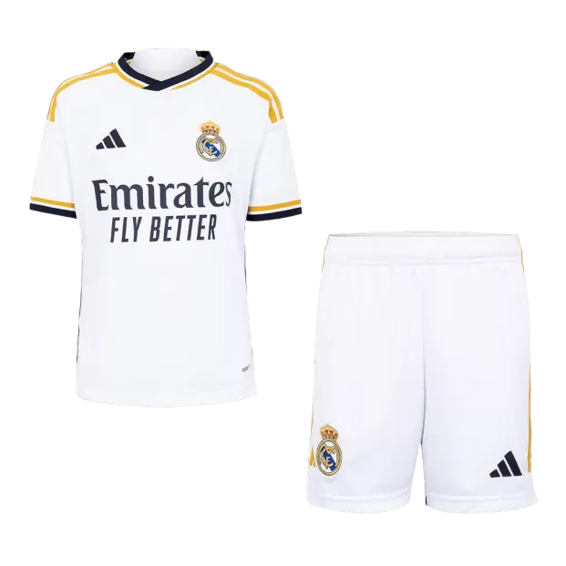Miniconjunto Real Madrid 2023/24 Primera Equipación Local Niño (Camiseta +  Pantalón Corto) Adidas