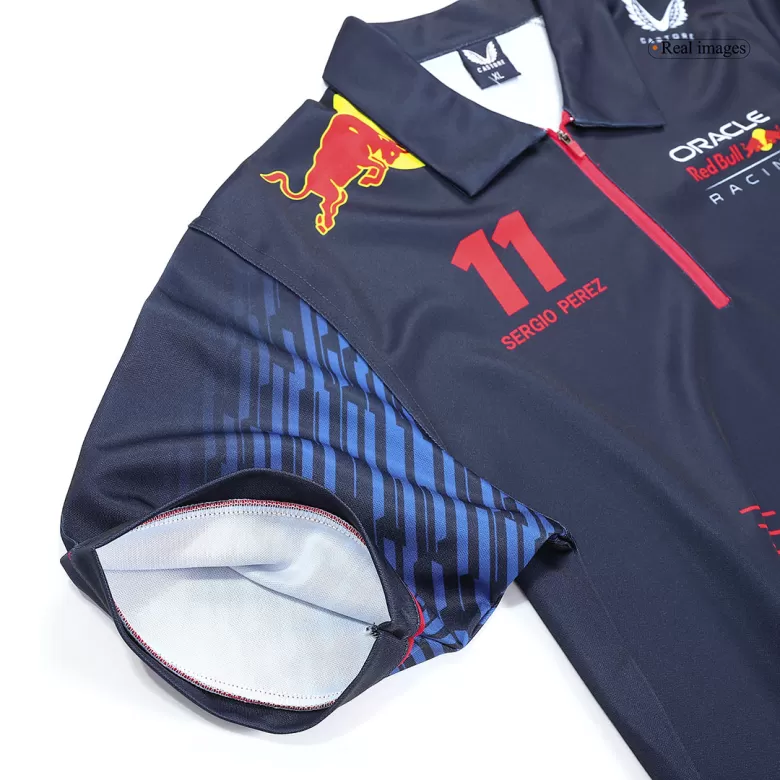 Camiseta Tipo Polo de Oracle Red Bull F1 Racing Team Sergio Perez Polo 2023 - Black Hombre - camisetasfutbol