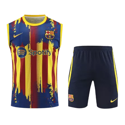 Conjunto Entrenamiento Barcelona 2023/24 Hombre Nike (Camiseta Sin Mangas + Pantalón Corto) Nike - camisetasfutbol