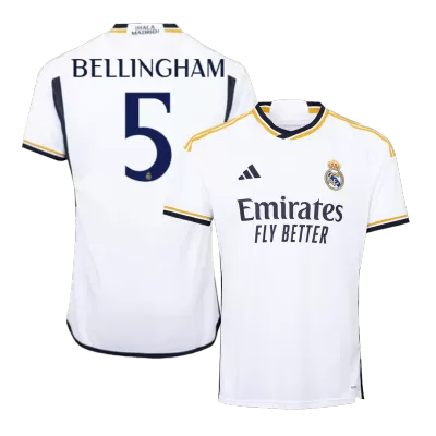 Calidad Premium Camiseta BELLINGHAM #5 Real Madrid 2023/24 Primera Equipación Local Hombre - Versión Hincha - camisetasfutbol