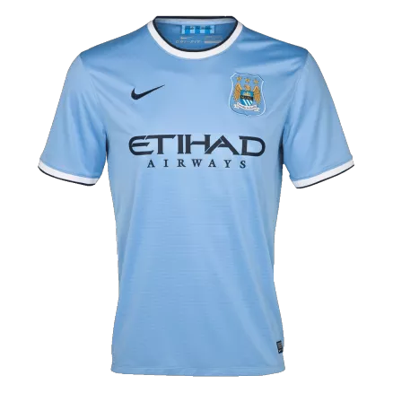 Camiseta Retro 2013/14 Manchester City Primera Equipación Local Hombre Puma - Versión Replica - camisetasfutbol