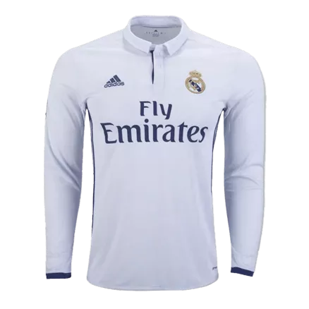 Camiseta Retro 2016/17 Real Madrid Primera Equipación Manga Larga Local Hombre - Versión Hincha - camisetasfutbol