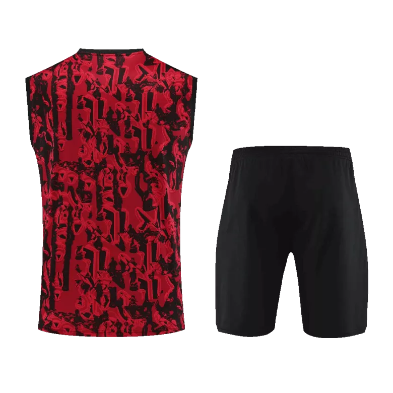 Conjunto Entrenamiento Manchester United 2023/24 Hombre (Camiseta Sin Mangas + Pantalón Corto) - camisetasfutbol