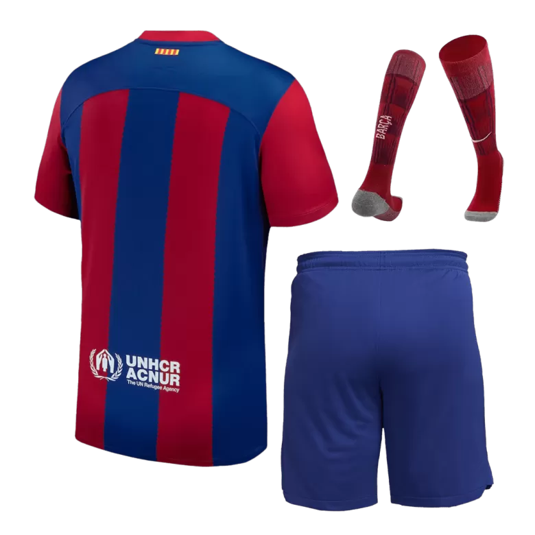 Conjunto Completo Barcelona 2023/24 Primera Equipación Local Hombre (Camiseta + Pantalón Corto + Calcetines) - camisetasfutbol