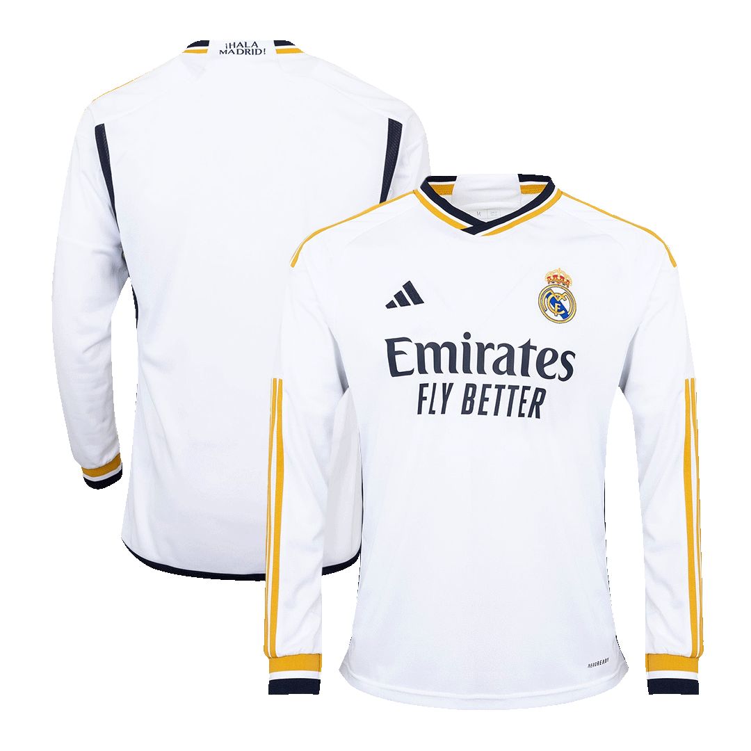 Camiseta Manga Larga Real Madrid 2023/24 Primera Equipación Local Hombre  Adidas - Versión Replica