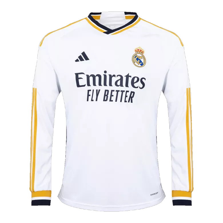 Camiseta Manga Larga Real Madrid 2023/24 Primera Equipación Local Hombre  Adidas - Versión Replica