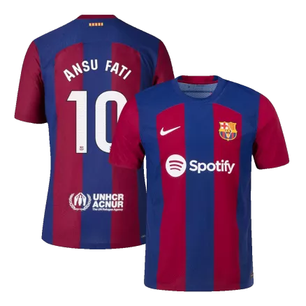 Camiseta Auténtica ANSU FATI #10 Barcelona 2023/24 Primera Equipación Local Hombre - Versión Jugador - camisetasfutbol