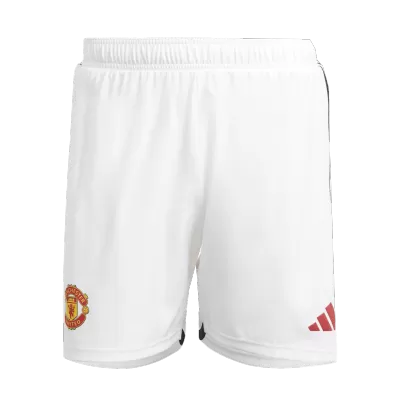 Pantalón Corto Auténtica Manchester United 2023/24 Primera Equipación Local Hombre - camisetasfutbol