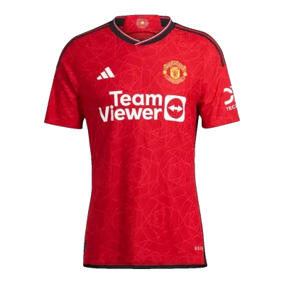 Camiseta Auténtica Manga Corta Manchester United 2023/24 Primera Equipación Local Hombre - Versión Jugador - camisetasfutbol