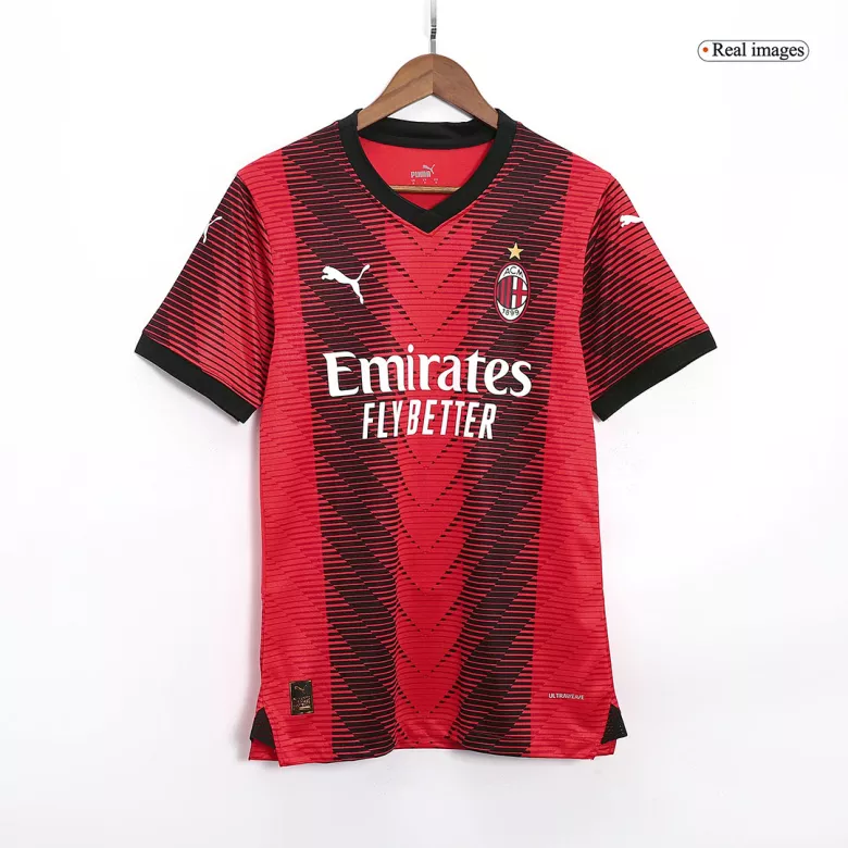 Camiseta Auténtica AC Milan 2023/24 Primera Equipación Local Hombre - Versión Jugador - camisetasfutbol