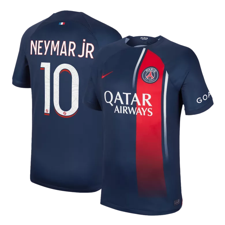 Camiseta NEYMAR JR #10 PSG 2023/24 Primera Equipación Local Hombre - Versión Hincha - camisetasfutbol