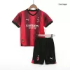 Miniconjunto AC Milan 2023/24 Primera Equipación Local Niño (Camiseta + Pantalón Corto) - camisetasfutbol