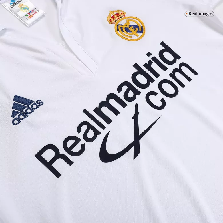Camiseta Retro 2001/02 Real Madrid Primera Equipación Local Hombre - Versión Hincha - camisetasfutbol