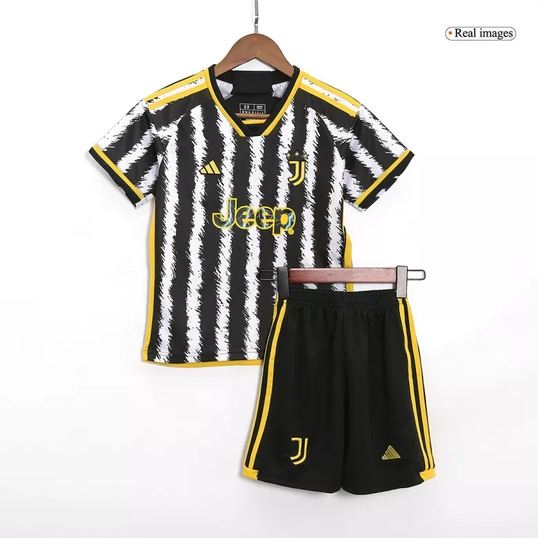 Miniconjunto Juventus 2023/24 Primera Equipación Local Niño (Camiseta + Pantalón Corto) - camisetasfutbol