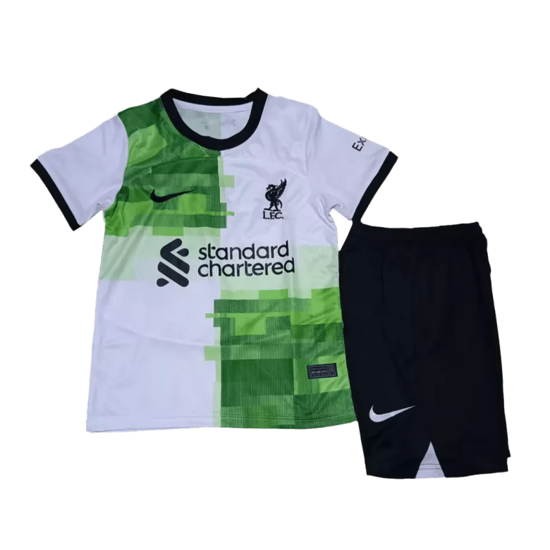 Miniconjunto Liverpool 2023/24 Segunda Equipación Visitante Niño (Camiseta + Pantalón Corto) - camisetasfutbol