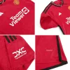 Miniconjunto Manchester United 2023/24 Primera Equipación Local Niño (Camiseta + Pantalón Corto) - camisetasfutbol