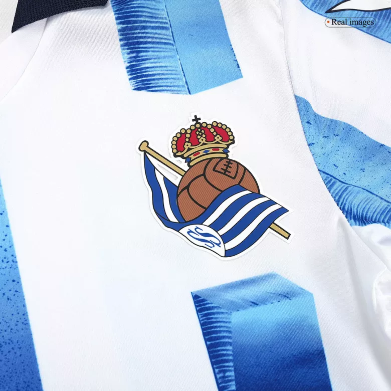Miniconjunto Real Sociedad 2023/24 Primera Equipación Local Niño (Camiseta + Pantalón Corto) - camisetasfutbol