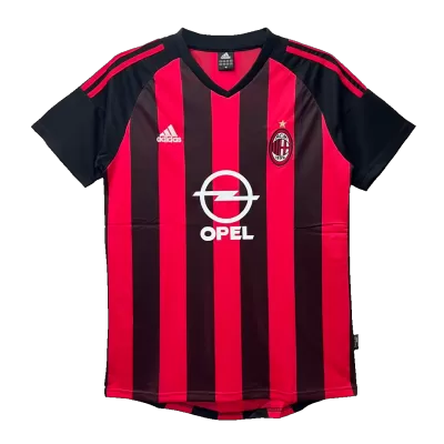 Camiseta Retro 2002/03 AC Milan Primera Equipación Local Hombre - Versión Hincha - camisetasfutbol