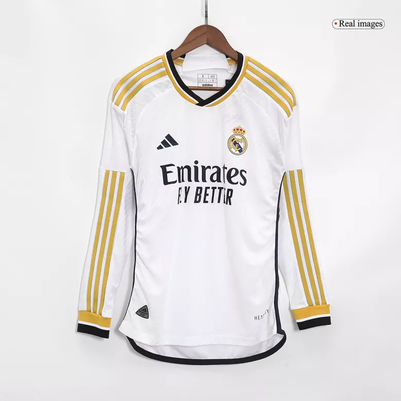 Camiseta Auténtica Manga Larga Real Madrid 2023/24 Primera Equipación - camisetasfutbol