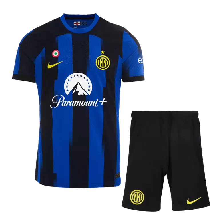 Conjunto Completo Inter de Milán 2023/24 Primera Equipación Local Hombre (Camiseta + Pantalón Corto + Calcetines) - camisetasfutbol