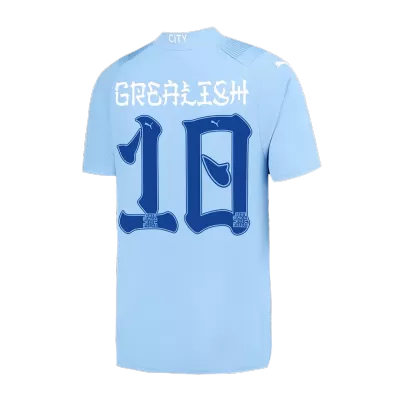 Camiseta GREALISH #10 Japanese Tour Printing Manchester City 2023/24 Primera Equipación Local Hombre - Versión Hincha - camisetasfutbol