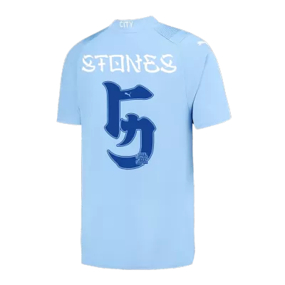 Camiseta STONES #5 Japanese Tour Printing Manchester City 2023/24 Primera Equipación Local Hombre - Versión Hincha - camisetasfutbol