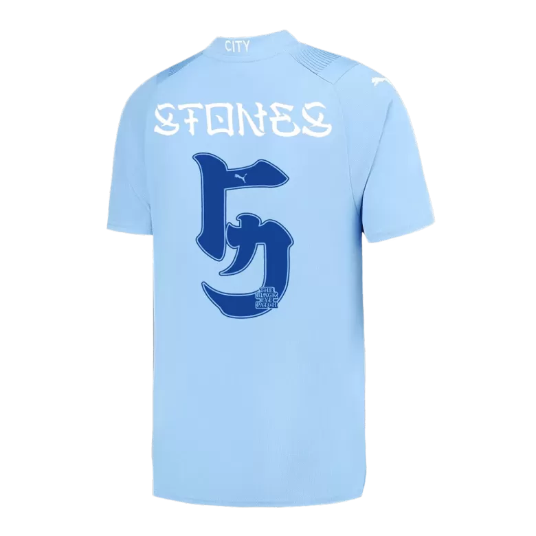 Camiseta STONES #5 Japanese Tour Printing Manchester City 2023/24 Primera Equipación Local Hombre - Versión Hincha - camisetasfutbol
