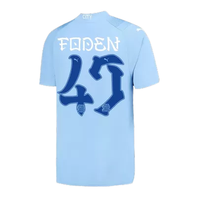 Camiseta FODEN #47 Japanese Tour Printing Manchester City 2023/24 Primera Equipación Local Hombre - Versión Hincha - camisetasfutbol