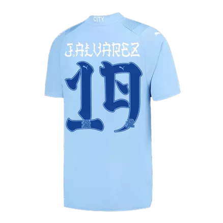 Camiseta J.ALVAREZ #19 Japanese Tour Printing Manchester City 2023/24 Primera Equipación Local Hombre - Versión Hincha - camisetasfutbol