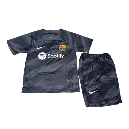 Miniconjunto Barcelona 2023/24 Portero Niño (Camiseta + Pantalón Corto) - camisetasfutbol