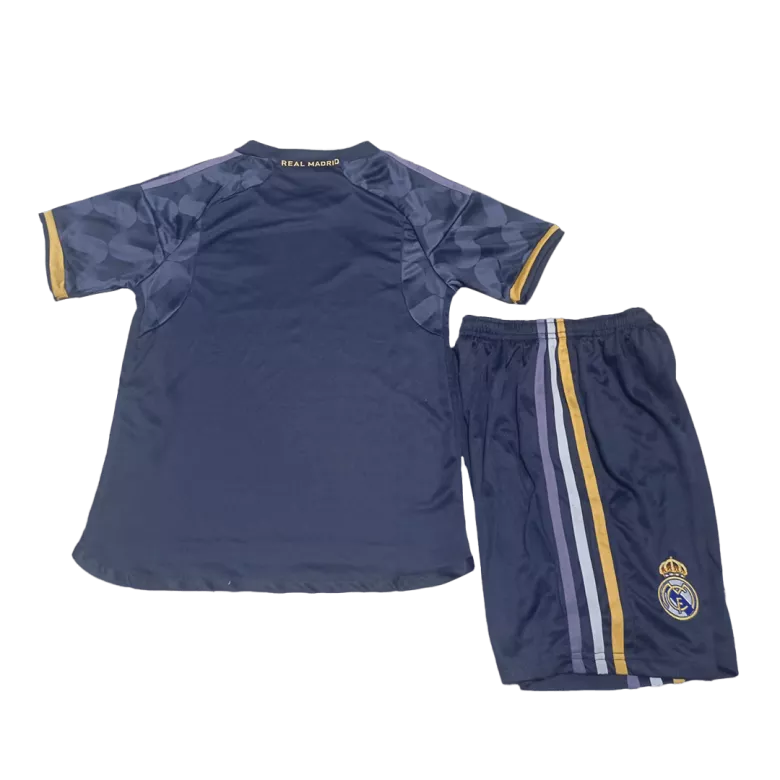 Miniconjunto Completo Real Madrid 2023/24 Segunda Equipación Visitante Niño (Camiseta + Pantalón Corto + Calcetines) - camisetasfutbol