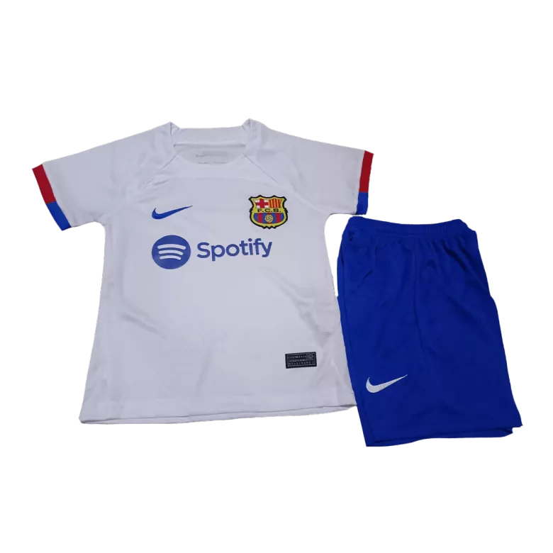 Miniconjunto Completo Barcelona 2023/24 Segunda Equipación Visitante Niño (Camiseta + Pantalón Corto + Calcetines) - camisetasfutbol