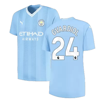 Camiseta GVARDIOL #24 Manchester City 2023/24 Primera Equipación Local Hombre - Versión Hincha - camisetasfutbol