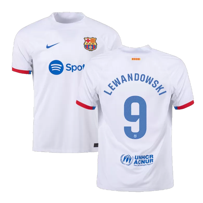 Camiseta LEWANDOWSKI #9 Barcelona 2023/24 Segunda Equipación Visitante Hombre - Versión Hincha - camisetasfutbol