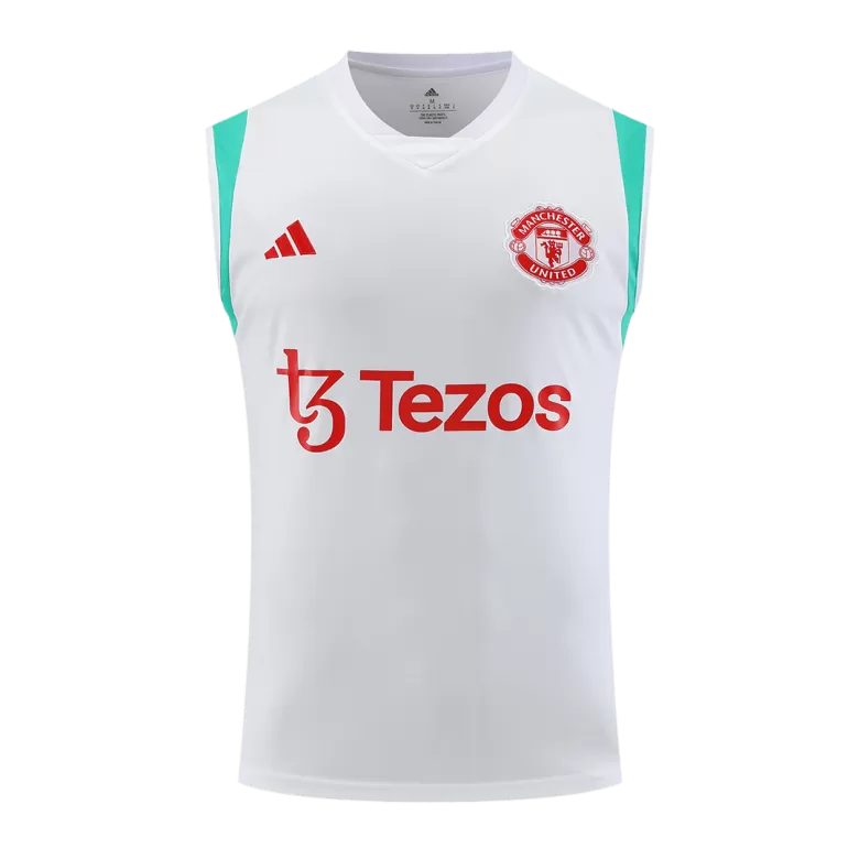 Conjunto Entrenamiento Manchester United 2023/24 Hombre (Camiseta Sin Mangas + Pantalón Corto) - camisetasfutbol