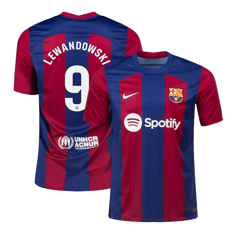 Camiseta LEWANDOWSKI #9 Barcelona 2023/24 Primera Equipación Local Hombre - Versión Hincha - camisetasfutbol
