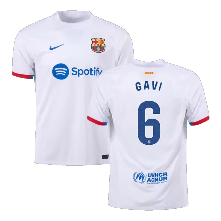 Camiseta GAVI #6 Barcelona 2023/24 Segunda Equipación Visitante Hombre - Versión Hincha - camisetasfutbol