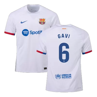 Camiseta Auténtica GAVI #6 Barcelona 2023/24 Segunda Equipación Visitante Hombre - Versión Jugador - camisetasfutbol