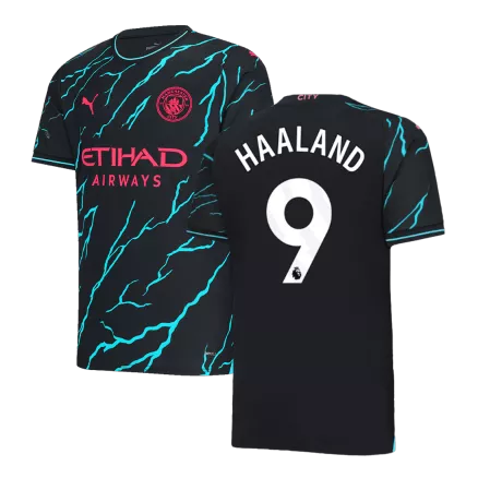 Camiseta HAALAND #9 Manchester City 2023/24 Tercera Equipación Hombre - Versión Hincha - camisetasfutbol