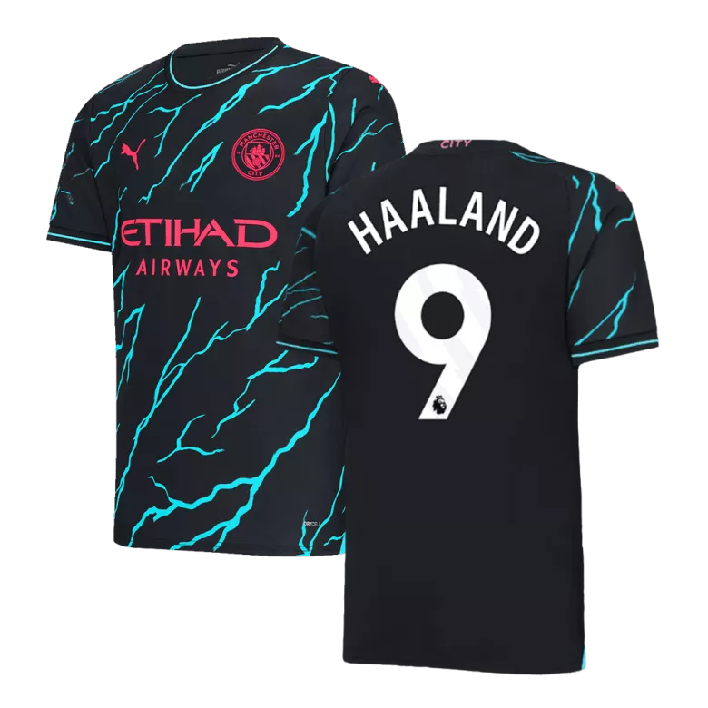 Camiseta HAALAND #9 Manchester City 2023/24 Tercera Equipación Hombre -  Versión Replica