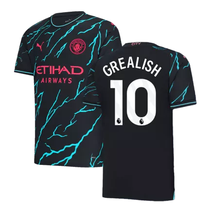 Camiseta GREALISH #10 Manchester City 2023/24 Tercera Equipación Hombre - Versión Hincha - camisetasfutbol