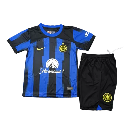 Miniconjunto Inter de Milán 2023/24 Primera Equipación Local Niño (Camiseta + Pantalón Corto) - camisetasfutbol