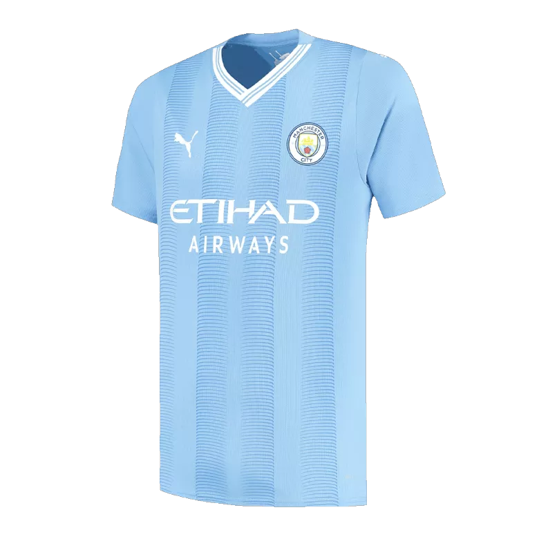Conjunto Manchester City 2023/24 Primera Equipación Local Hombre (Camiseta + Pantalón Corto) - camisetasfutbol