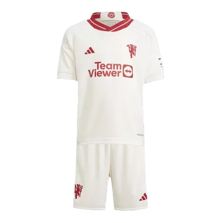 Miniconjunto Manchester United 2023/24 Tercera Equipación Niño (Camiseta + Pantalón Corto) - camisetasfutbol