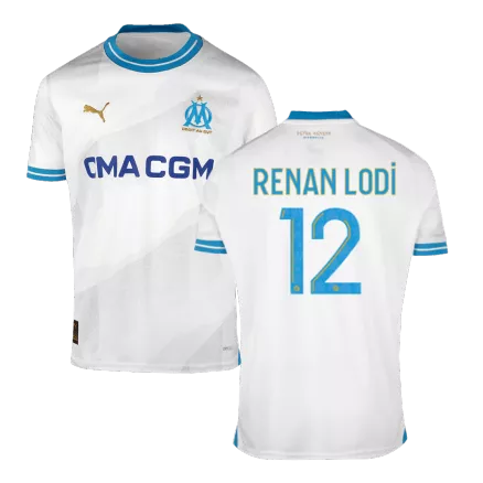 Camiseta RENAN LODI #12 Marseille 2023/24 Primera Equipación Local Hombre - Versión Hincha - camisetasfutbol